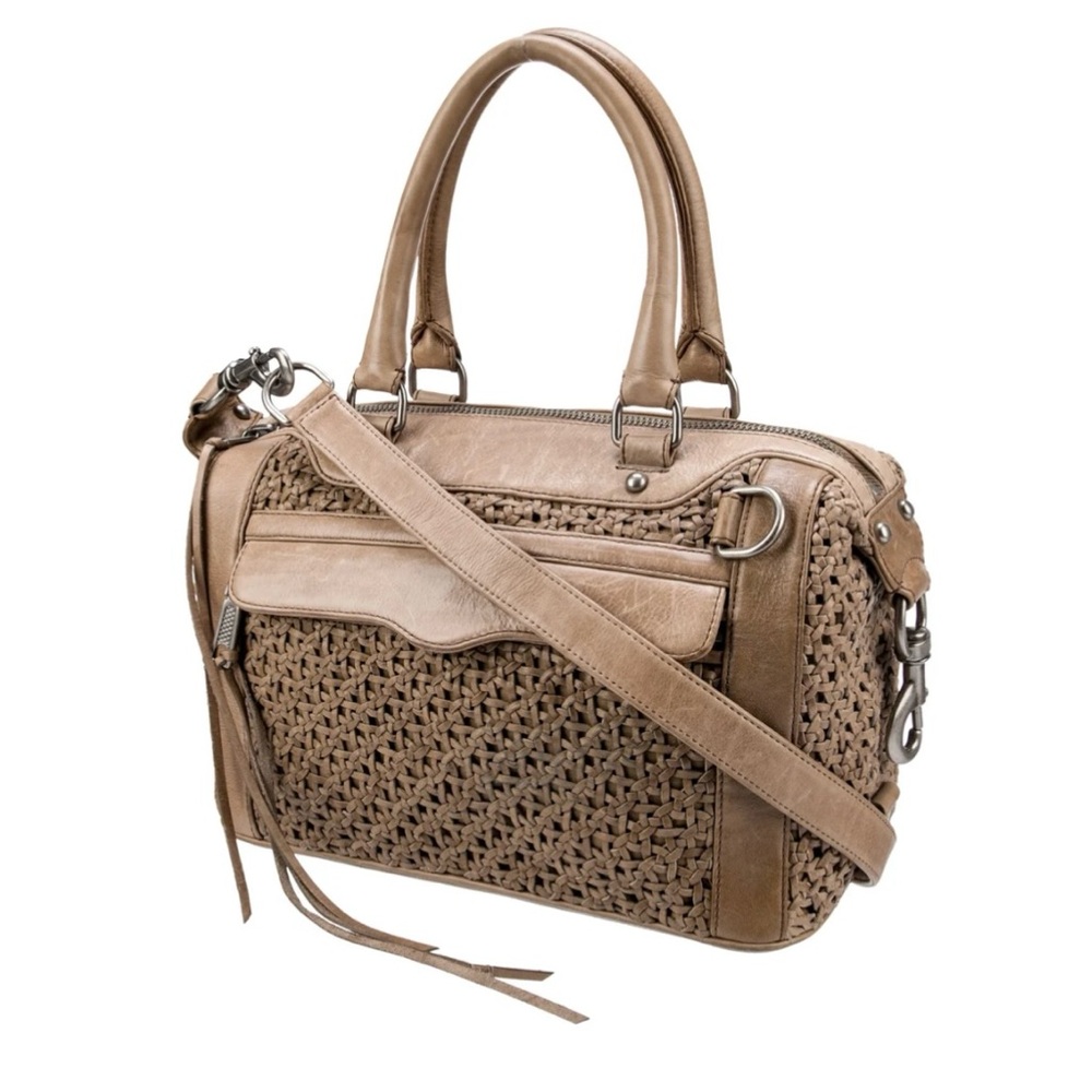 Rebecca Minkoff Brown Woven Leather Satchel